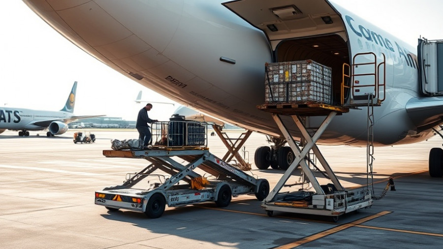 Cargo plane loading scene illustrating logistics and C.H. Robinson margin recovery.