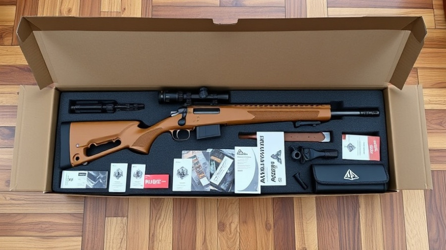 Ruger American Gen II Ranch .300 Blackout rifle and accessories in box.