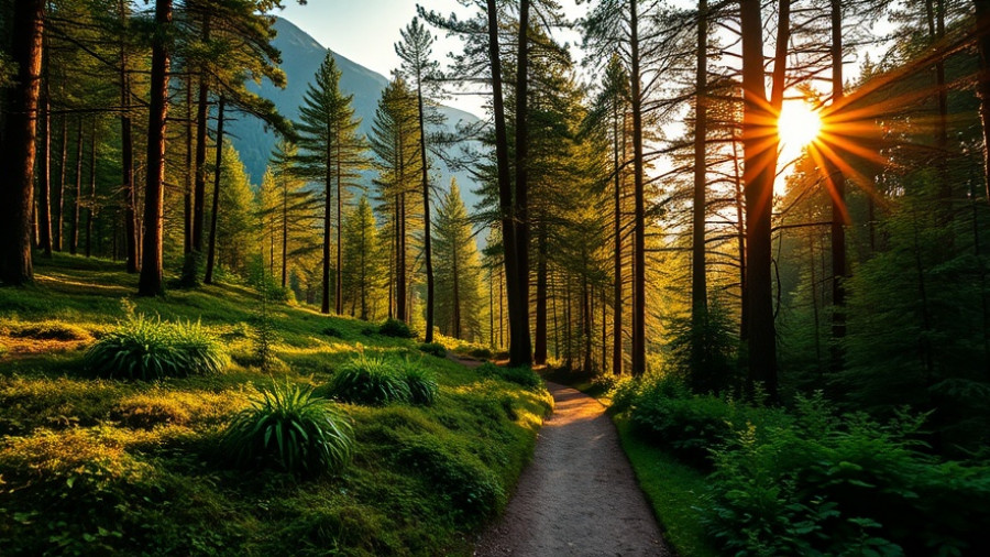 Kalalau Trail sunset view with lush greenery and mountains