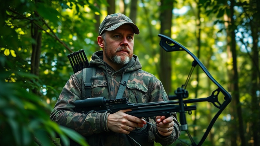 Hunter in SITKA Stratus 2.0, equipped with bow, in forest setting.