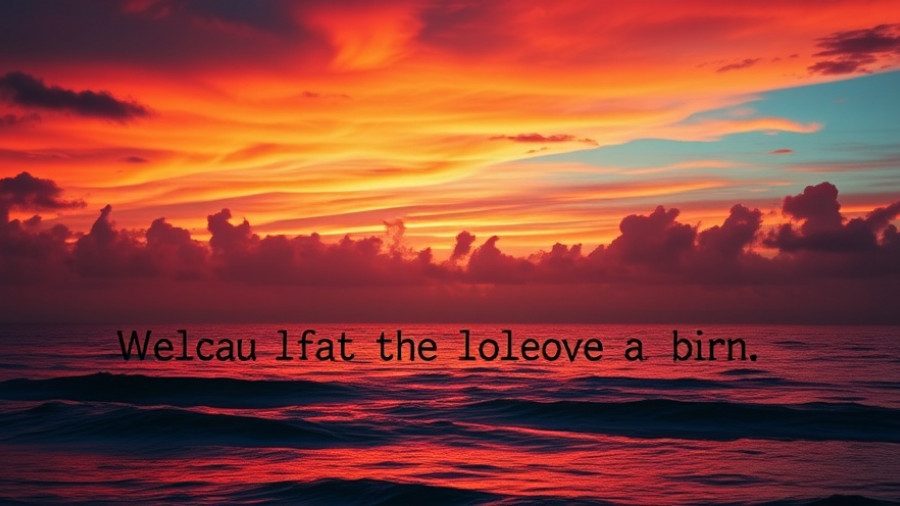 Serene sunset over ocean with inspirational text for holistic living.