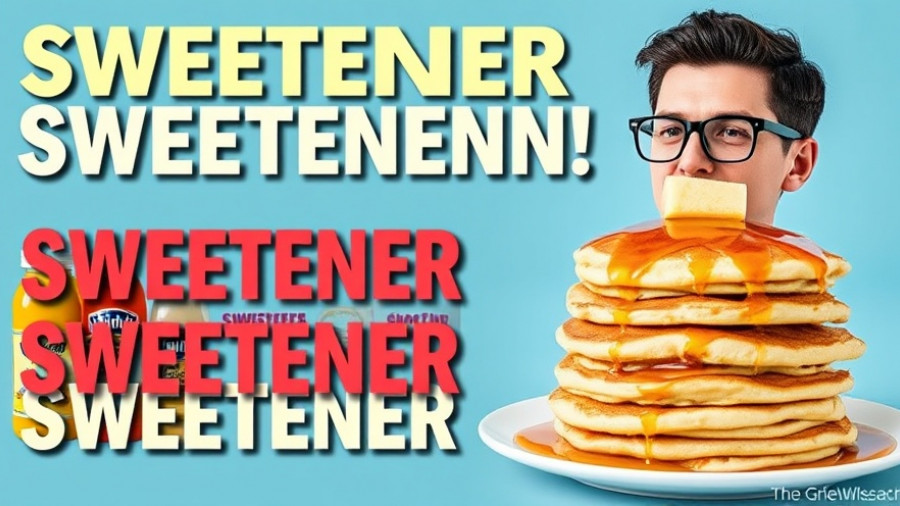 Promotional image of healthiest sweetener benefits with text and visuals.