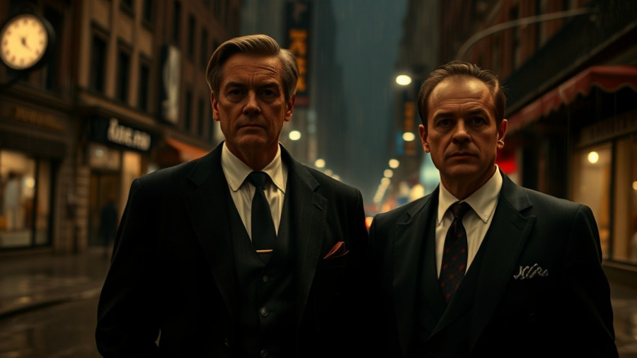 Best Paramount+ Original Series graphic featuring two men in a dark setting.