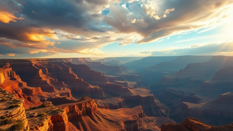 Grand Canyon sunrise view, UNESCO World Heritage Site.