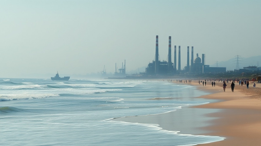 2025 OurCounty Sustainability Plan: Coastal industry and beach scene.