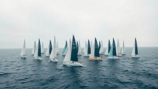 Sailing event highlighting sustainability with logos.