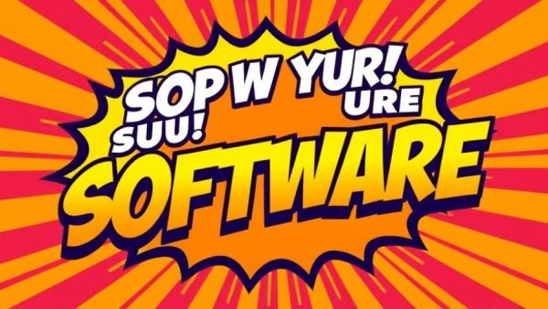 Free software alternatives 2025 pop art style comic advertisement.