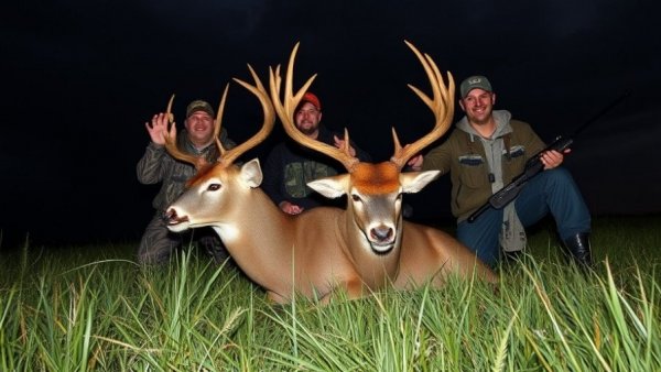 Louisiana Bowhunter tags a giant buck on a night hunt