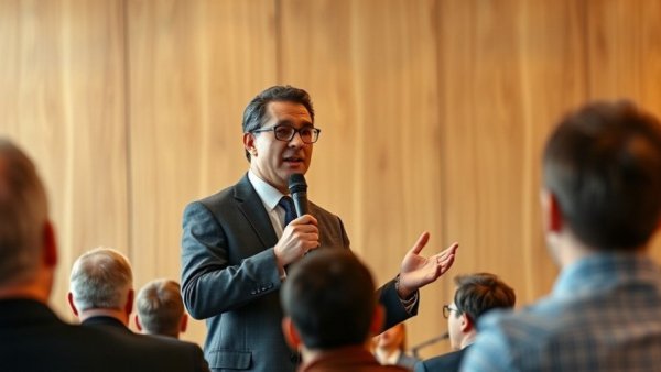 Confident speaker discussing Performance Max for Business Growth