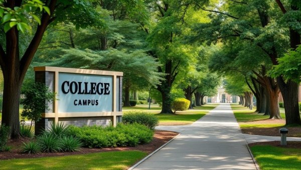 University of Georgia building sign with greenery, highlighting sustainability impact in college.