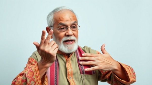 Man demonstrating acupressure for skin healing techniques.
