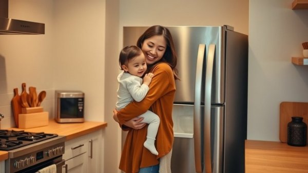 Healthy Lifestyle: Cozy embrace in modern kitchen.