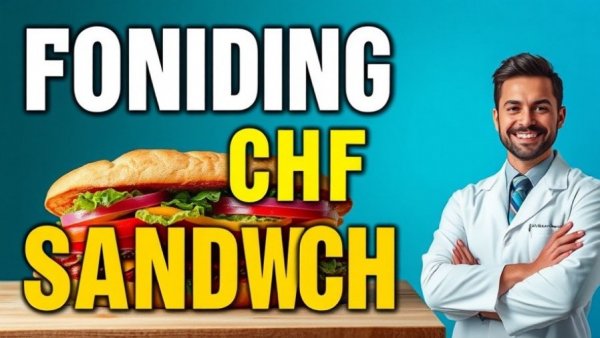 Colorful headline about the healthiest food for families with sandwich illustration.