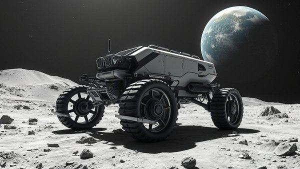 21st Century Race for Helium 3: Advanced lunar rover mining on the moon.