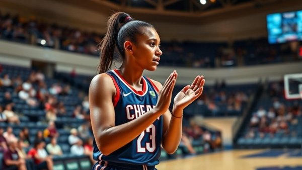 Dayton Ohio News: Basketball player clapping during a game.