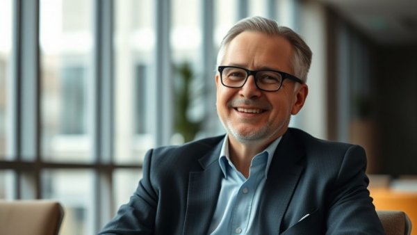 Professional man discussing children health topics in office setting.