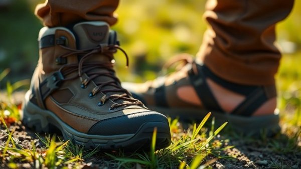 LaCrosse Alpha Evolution Boots on grass with person in sandals