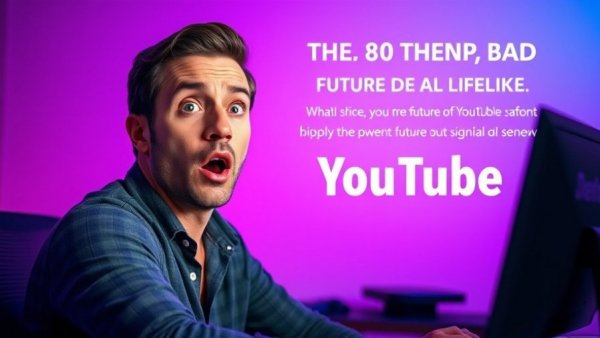 Surprised man with text overlay about YouTube's future in AI video workflows for entrepreneurs.