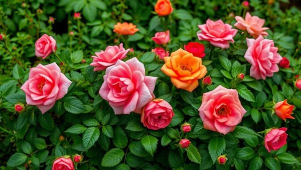 Blooming moss rose flowers with vibrant colors in a lush garden.