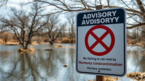 EPA WOTUS rule changes public health advisory sign near pond.