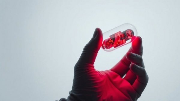 Gloved hand holds futuristic capsule symbolizing deadly AI weapons.