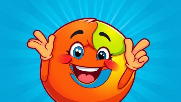 Cartoon browser mascot showcasing Microsoft Edge hidden features.