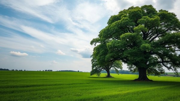 Serene landscape showcasing nature as a climate change solution.