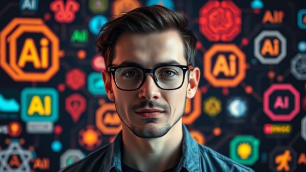 How to dominate AI search in 2026, expert in front of AI logos.