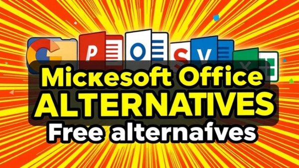 Vibrant graphic highlighting free Microsoft Office alternatives 2025.