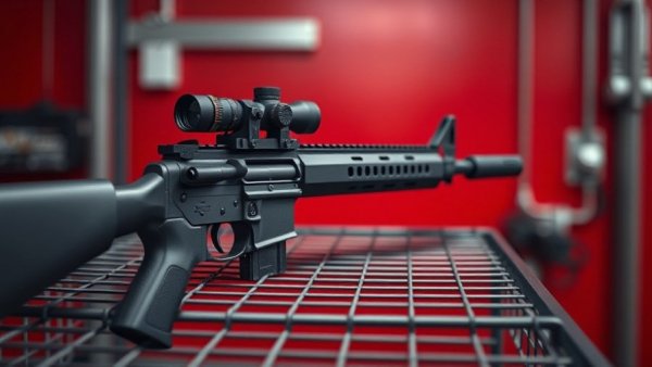 Ultrasonic gun cleaning accessories on wire rack