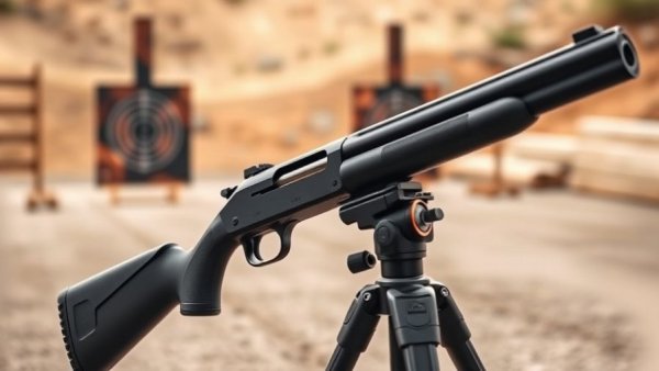 Gun displayed at shooting range during Cyber Week gun deals.