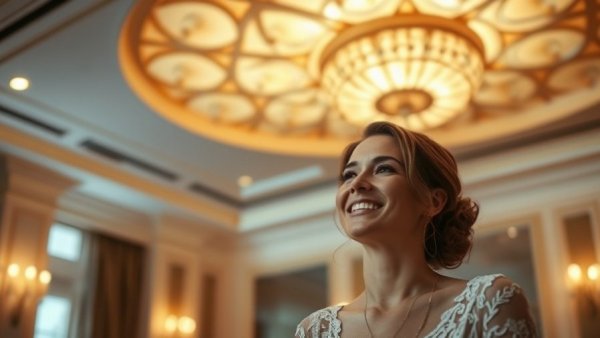 Wedding tips video with expert advice in a chic setting.