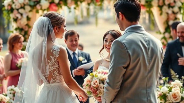 Viral Wedding Fails TikTok collage with bride, groom, and surprised woman.