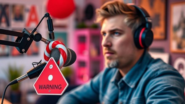 Podcast discussing worst Christmas foods for your gut with a candy cane sign.