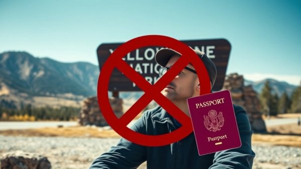 National park fee-free days concept with Yellowstone sign.