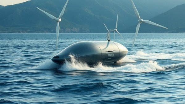 Innovative device harnessing sustainable energy from ocean waves.