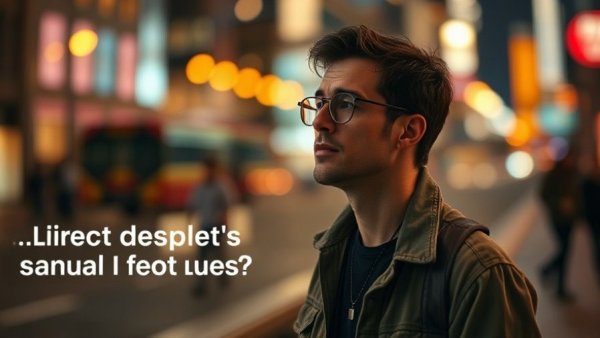 Graphic design trends for 2026, man contemplating with city backdrop.