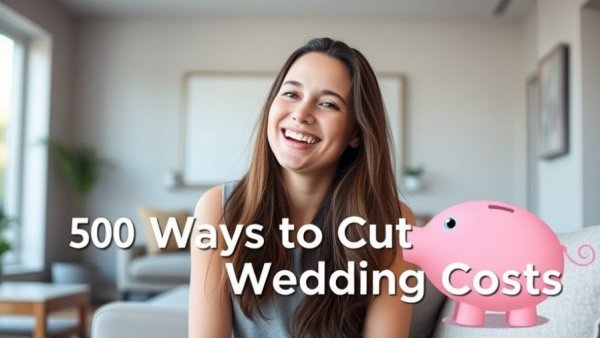 Smiling woman sharing 50 wedding budget hacks.