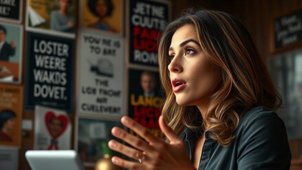 Woman sharing ideas to overcome creative blocks as wedding planners.