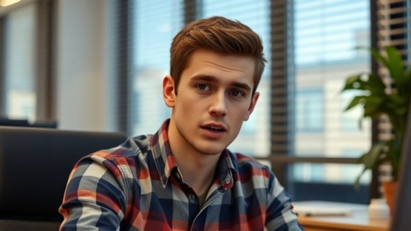 Portrait of a man in a podcast indoor setting, Mistral 3 vs DeepSeek-V3.2 discussion.