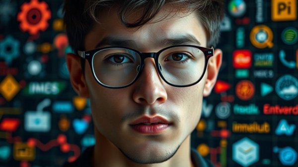 AI Search Optimization Audit concept with tech-themed design.