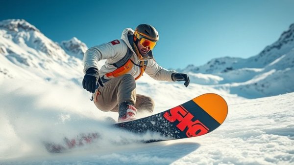 Snowboarder wearing outdoor gear showcasing Raide Research LF 30L backpack.