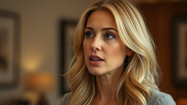 Woman explaining pet emergency signs indoors, warm lighting.