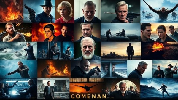 Collage of James Cameron best scenes from iconic films.