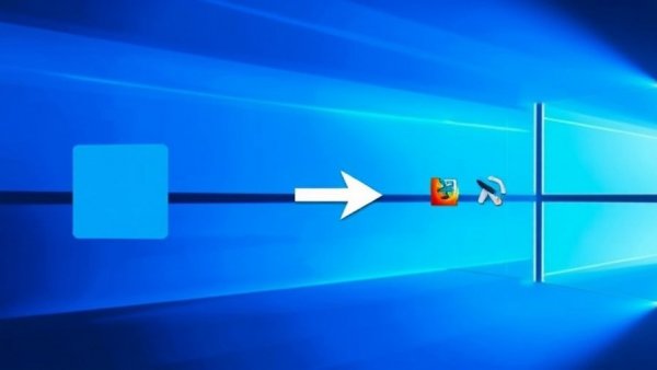 Colorful illustration of smaller taskbar icons in Windows 11 transformation.