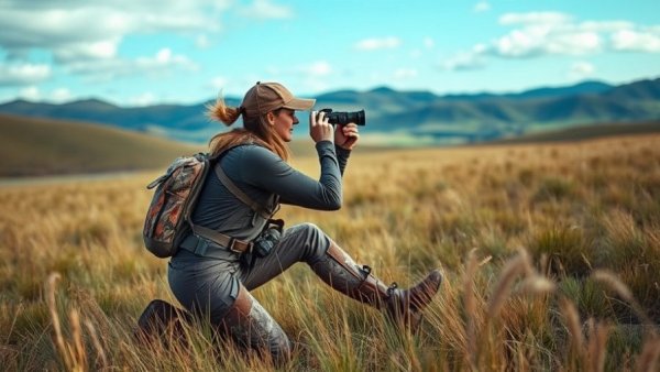 FORLOH Women's BTM Pro Pant in action during outdoor hunting.