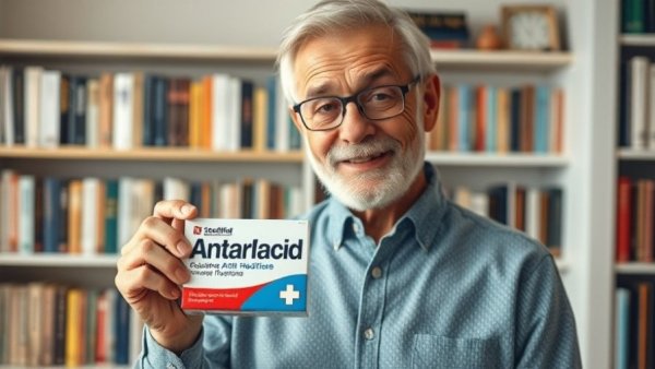 Enthusiastic man in library discussing OTC medications for pets.