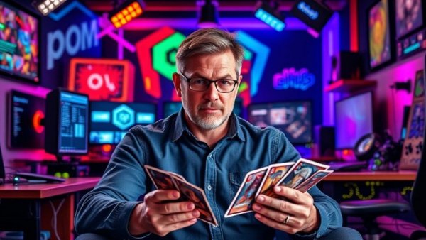 Engaging collage on Growth AI Strategy with dynamic tech and card elements.