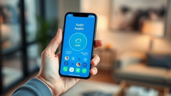 Close-up of a smartphone with health scanning app interface, related to Toilet Plug-In Urine Scanner.