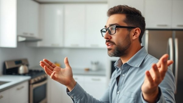 Marketer explaining in kitchen, tips on how to craft a compelling hook.